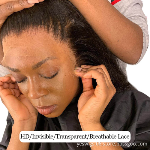 Raw Brazilian Virgin Human Hair Swiss HD Transparent 4x4 2x6 5x5 Lace Closure 13x4 13x6 Lace Frontal Pre Plucked With Baby Hair